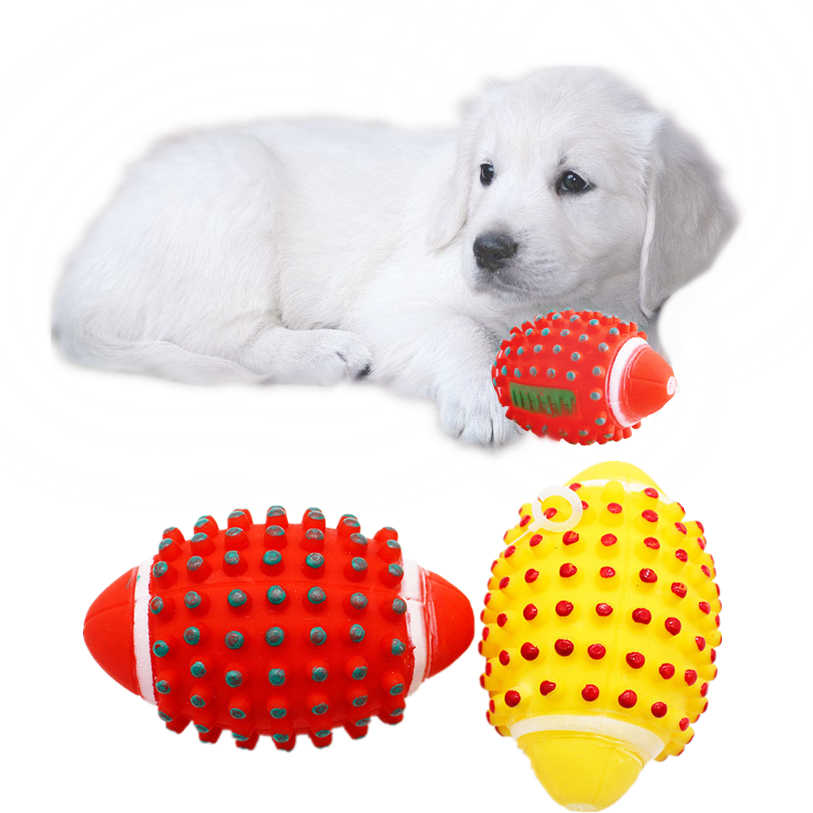 Rugby Dog Bite Ball - Whistle Throw Fetch Toy Ball