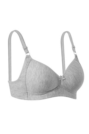 Wire-Free Silicone Recovery Bra Gray