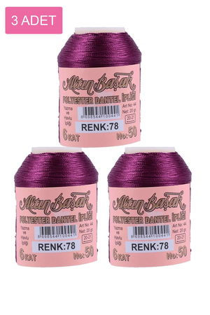 3 Pieces Altinbasak Oya and Lace Floss 20 gr - Turk - No: 078