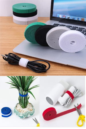 Cuttable Cable Gripper Earphone Mouse Airfry Velcro Stabilizer Cable Organizer For Home Office