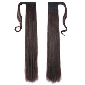 Tied Straight Ponytail / Dark Brown