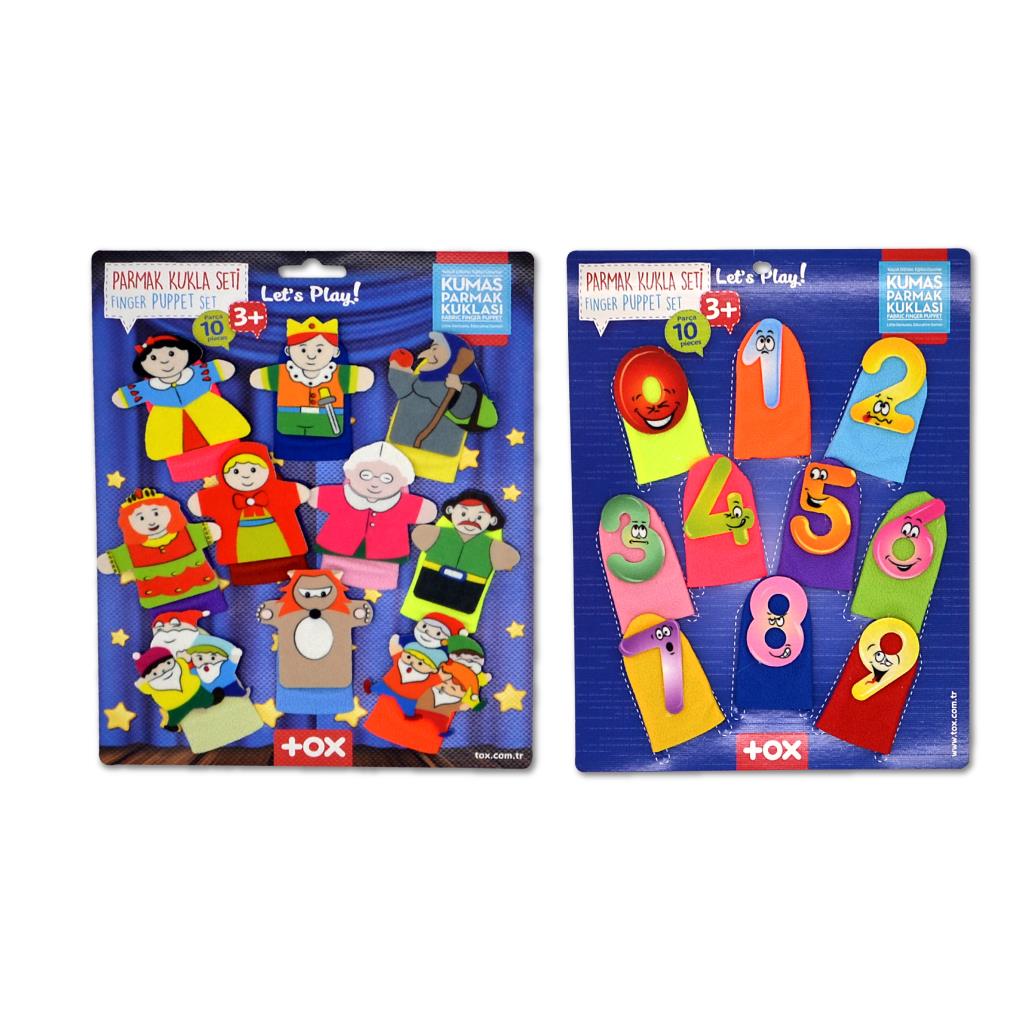 2 Sets - 20 Pieces Fairy Tale Heroes and Numbers Finger Puppet