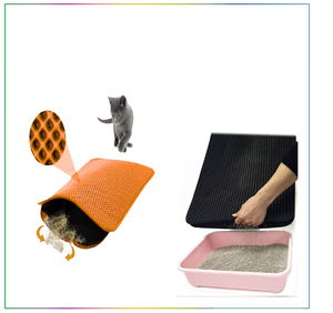 Sieve Cat Toilet Mat - Orange