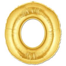 O Letter Foil Balloon Gold Color 40 inch