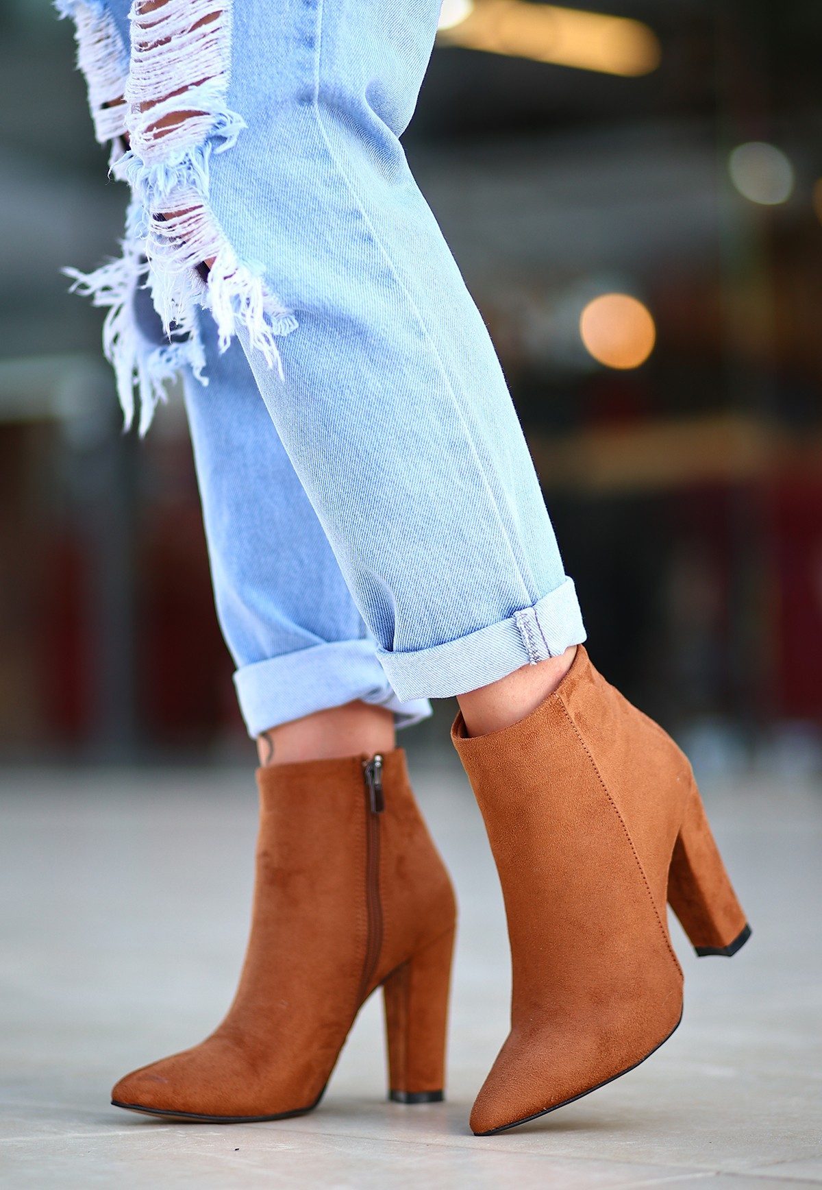 Taba Suede Heeled Boots