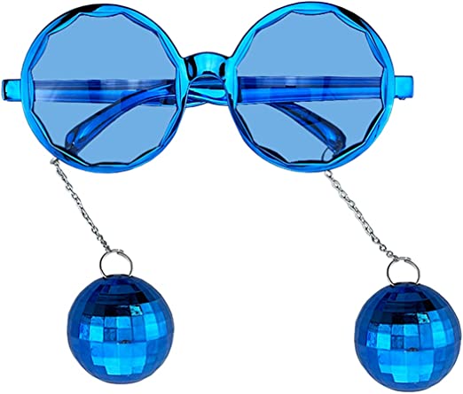 Blue Color Disco Bulk Earrings Shiny New Year Party Goggles