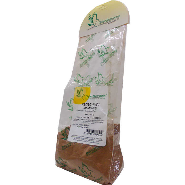 Carob Flour Harnup Flour Ground Natural 100 Gr Package