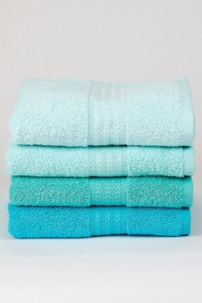 4 pcs 50x90 Towel Set Water Green