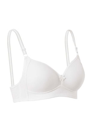 Wire-Free Silicone Recovery Bra White