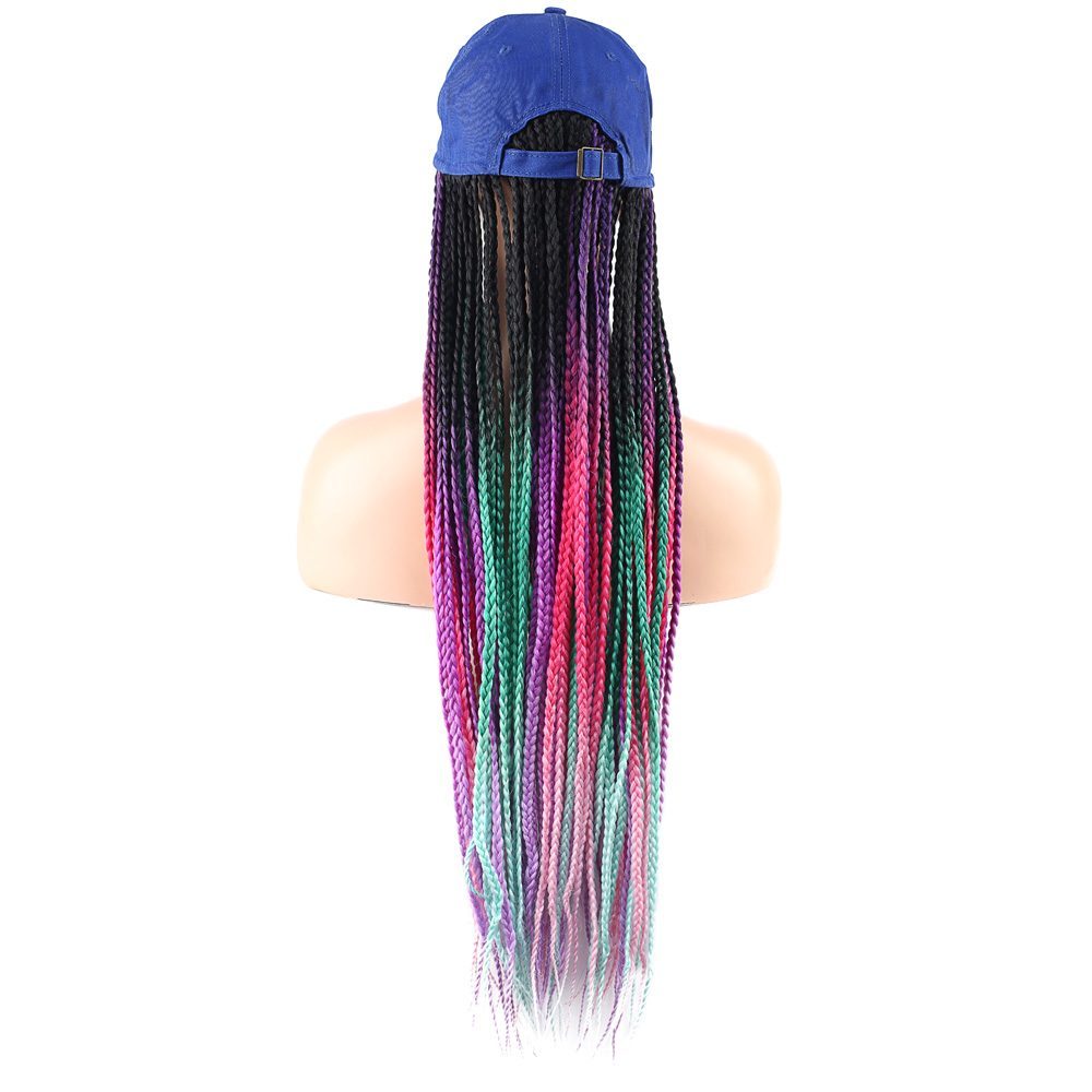 Blue Hat Look Mesh Wig / Mixed Color