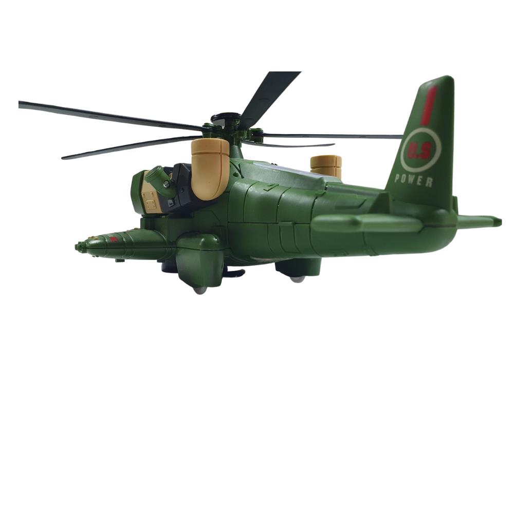 Ground Hovering Swing and Turn Combat Helicopter 30 Cm