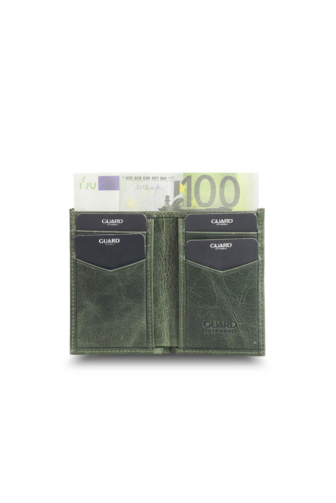 Antique Green Slim Mini Leather Men's Wallet