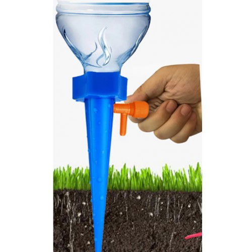 Flower Watering Apparatus with Adjustable Valves (4 Pieces)