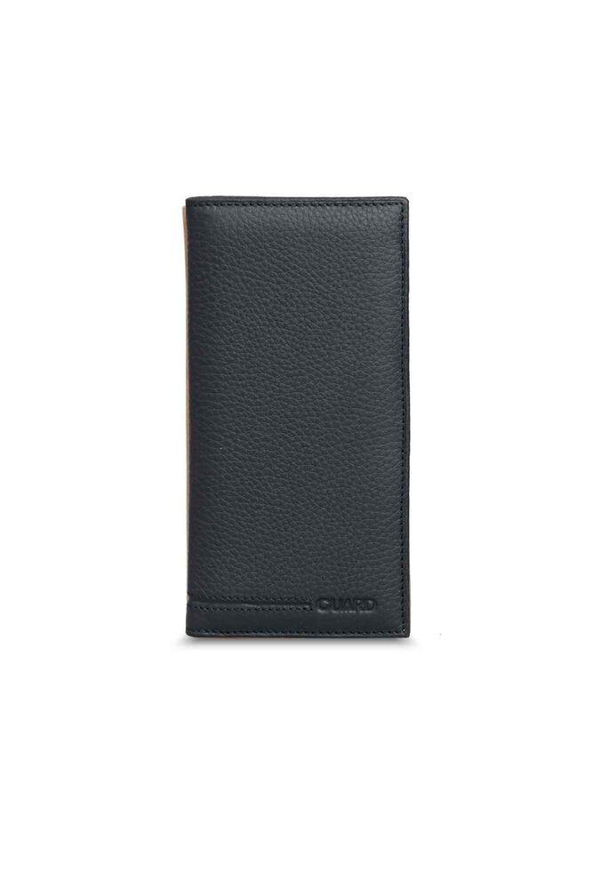 Slim Matte Black Leather Portfolio Hand Wallet