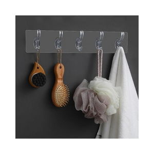 Multipurpose Self-Adhesive 5-Pack Transparent Hanger