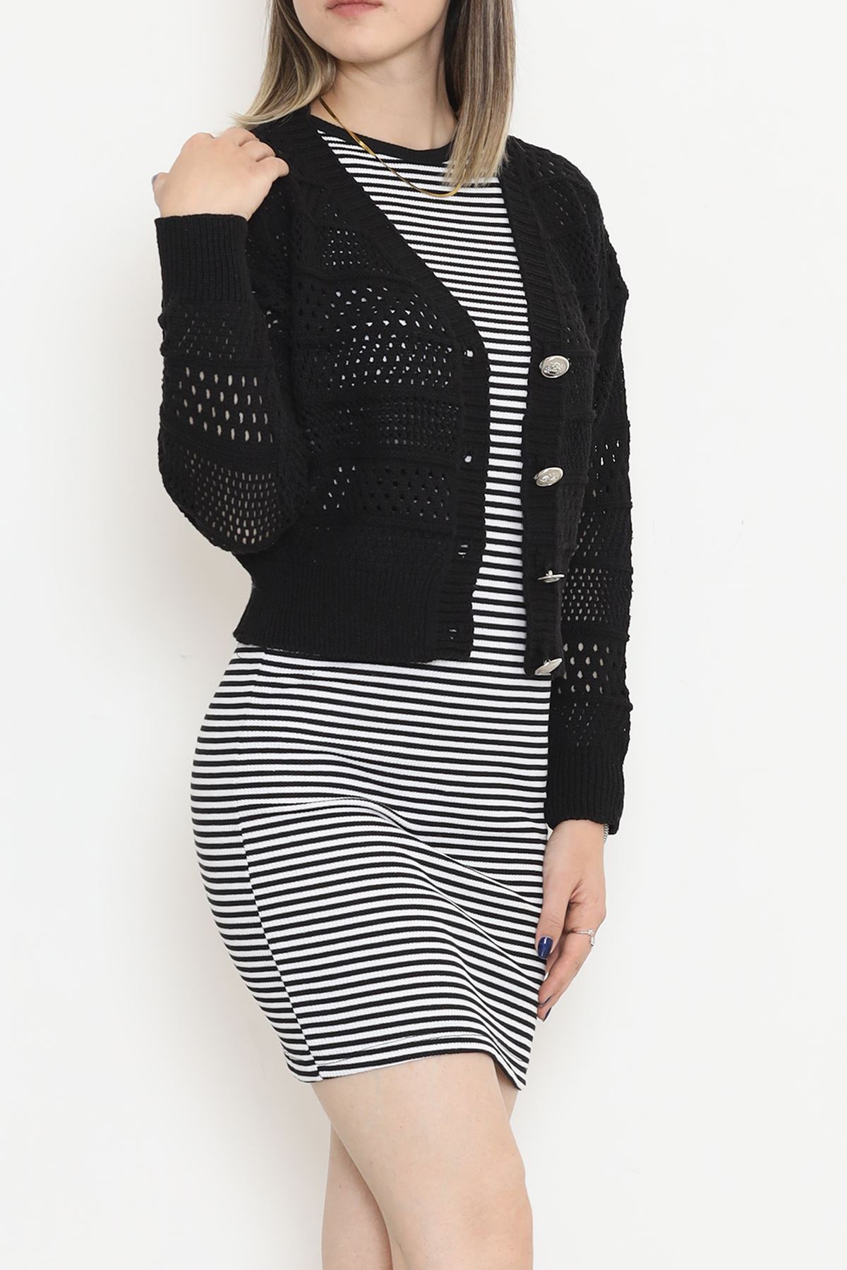 Buttoned Cardigan Black