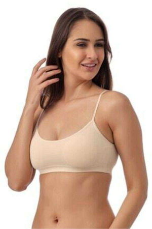 Skin Color Bustier with Padded Straps