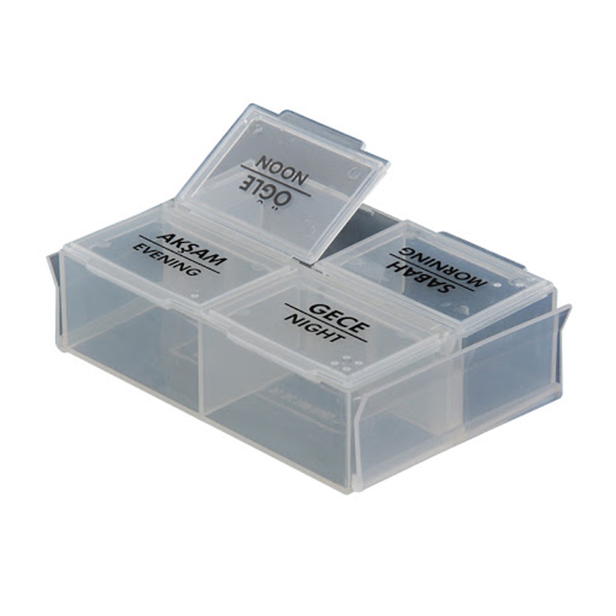 3 Pcs - Daily Medicine Storage Box with 4 Compartments