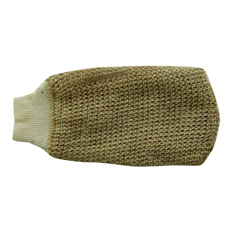 Sisal Rubberized Hand Snap Glove Massage Washcloth 11x23 Cm