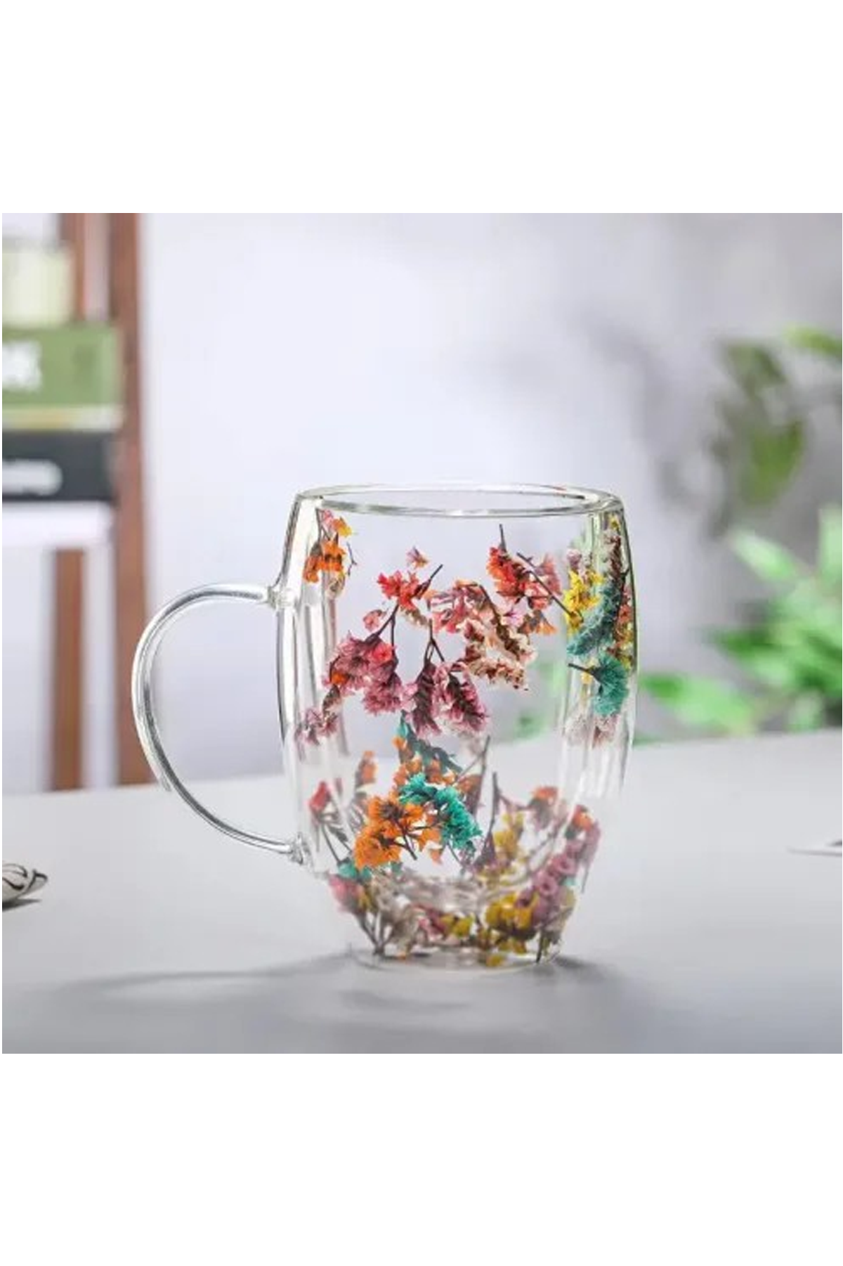 Organic Floral Borosilicate Glass 350 Ml. Turk-BRD-150 BH