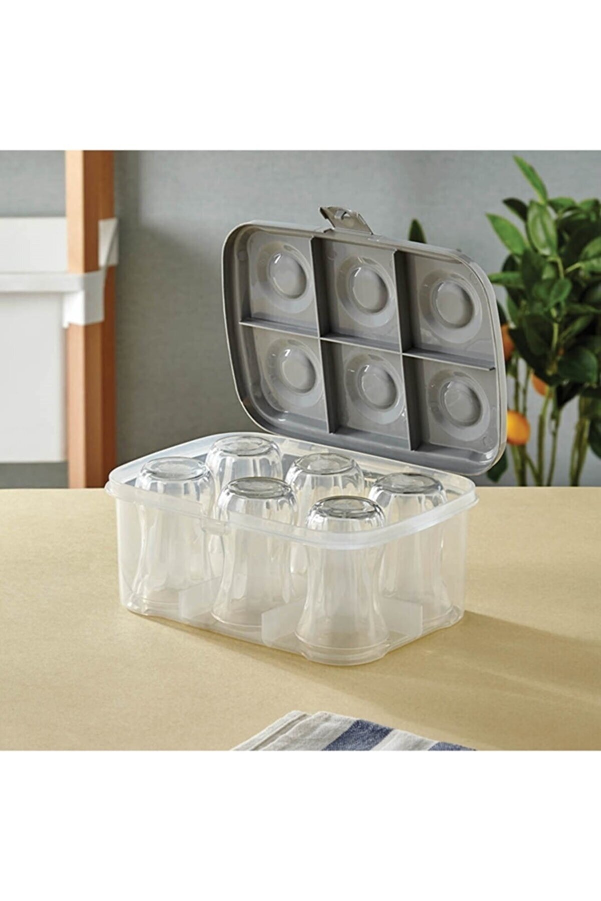 Tumbler Carrying Box Transparent - Picnic Box with 6 Tumbler Capacity