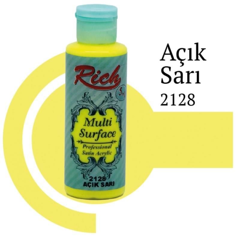 Rich Multi Surface 2128 Light Yellow Acrylic Paint 120 cc