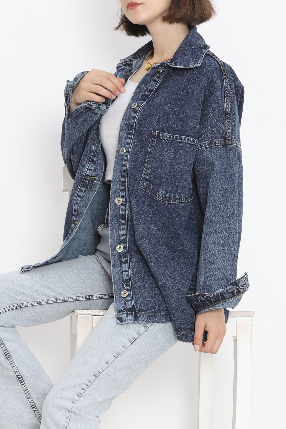 Jeans Jacket Blue with Front Pockets