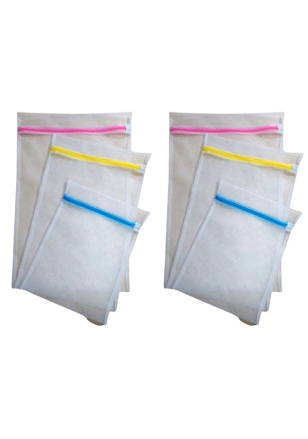 3'' Laundry Washing Net Set Colorful Zippered Practical Laundry Washing Net Set 3 Sizes