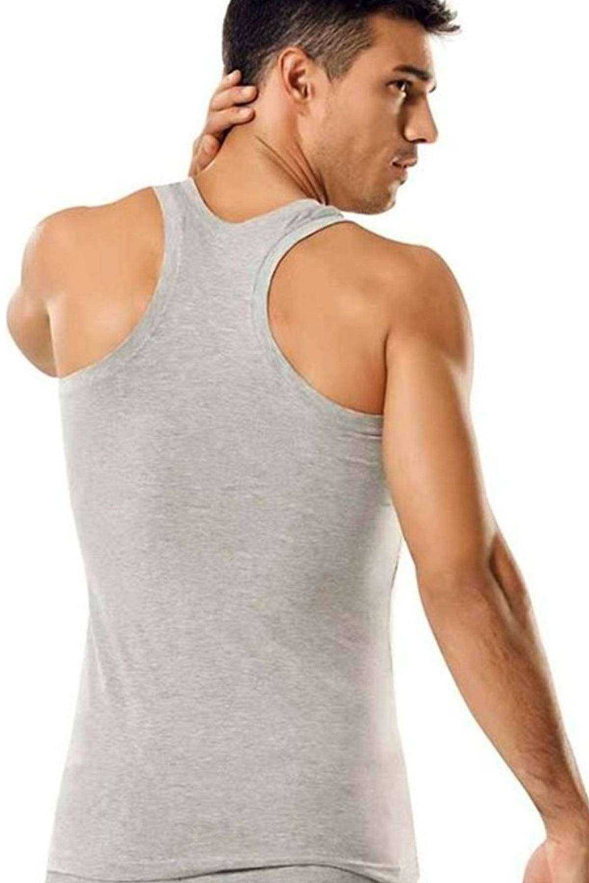 3 pcs Rib Sport Men's Gray Tank Top 0118