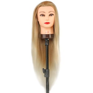 Special Hairdresser Training Manikin / Yaki + Table Apparatus / Caramel / Platinum