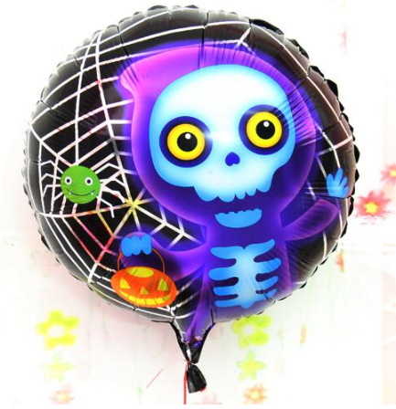 Halloween Skeleton Ghost Foil Balloon 18 inch