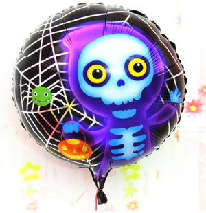 Halloween Skeleton Ghost Foil Balloon 18 inch