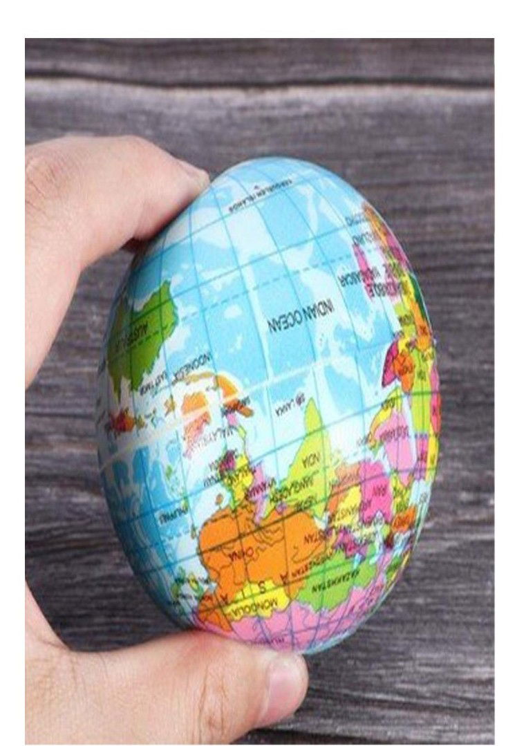 Stress Ball with World Map - Medium Size