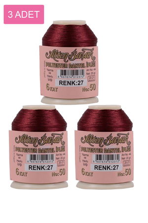 3 Pieces Altinbasak Oya and Lace Floss 20 gr - Turk - No: 027