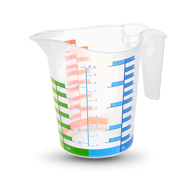 Measuring Cup Graduated Colorful 1000 ML