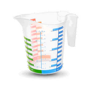 Measuring Cup Graduated Colorful 1000 ML