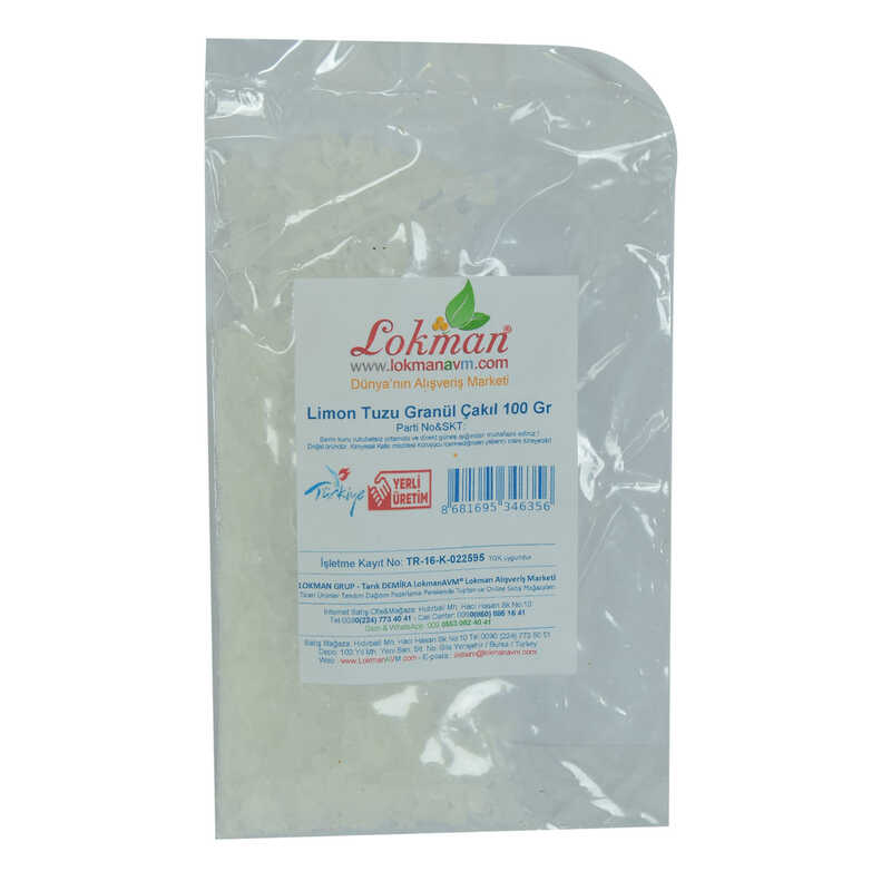 Lemon Salt Granulated Gravel 100 Gr Package