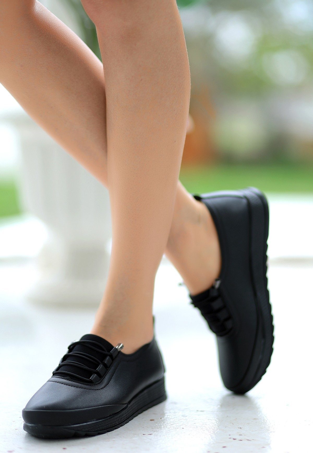 Black Skin Sneakers