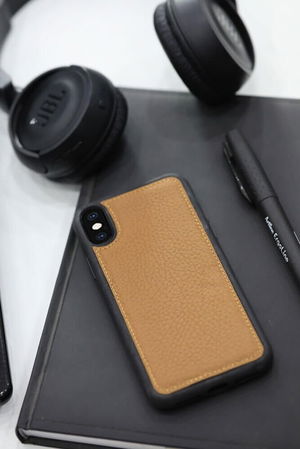 Tan Leather iPhone X / XS Case