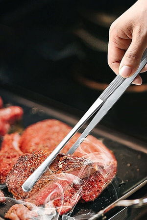 Meat Frying Tongs - Practical Cooking Tweezers - Professional Tweezer Tongs