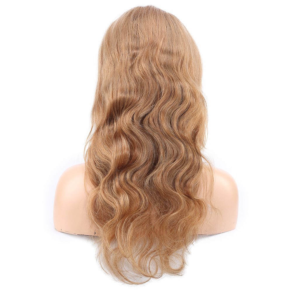 Wavy Front Lace Real Hair Tulle Wig / Auburn / 60/65cm