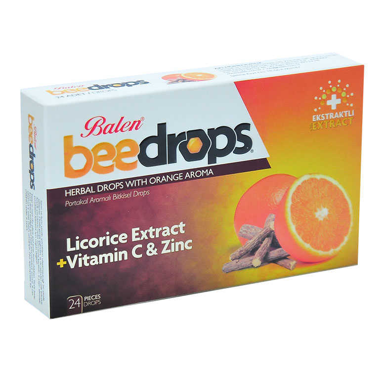 Orange Flavored Herbal Drops 24Pcs