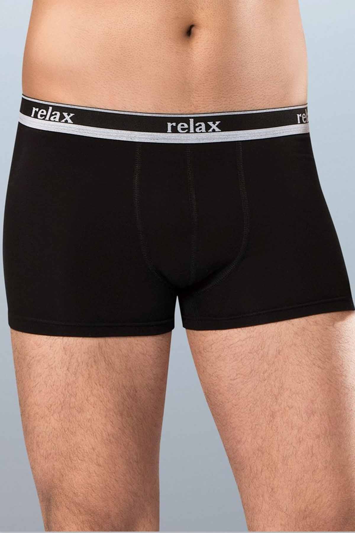 Relax Cotton Stretch Men's Boxers Black - 1268A