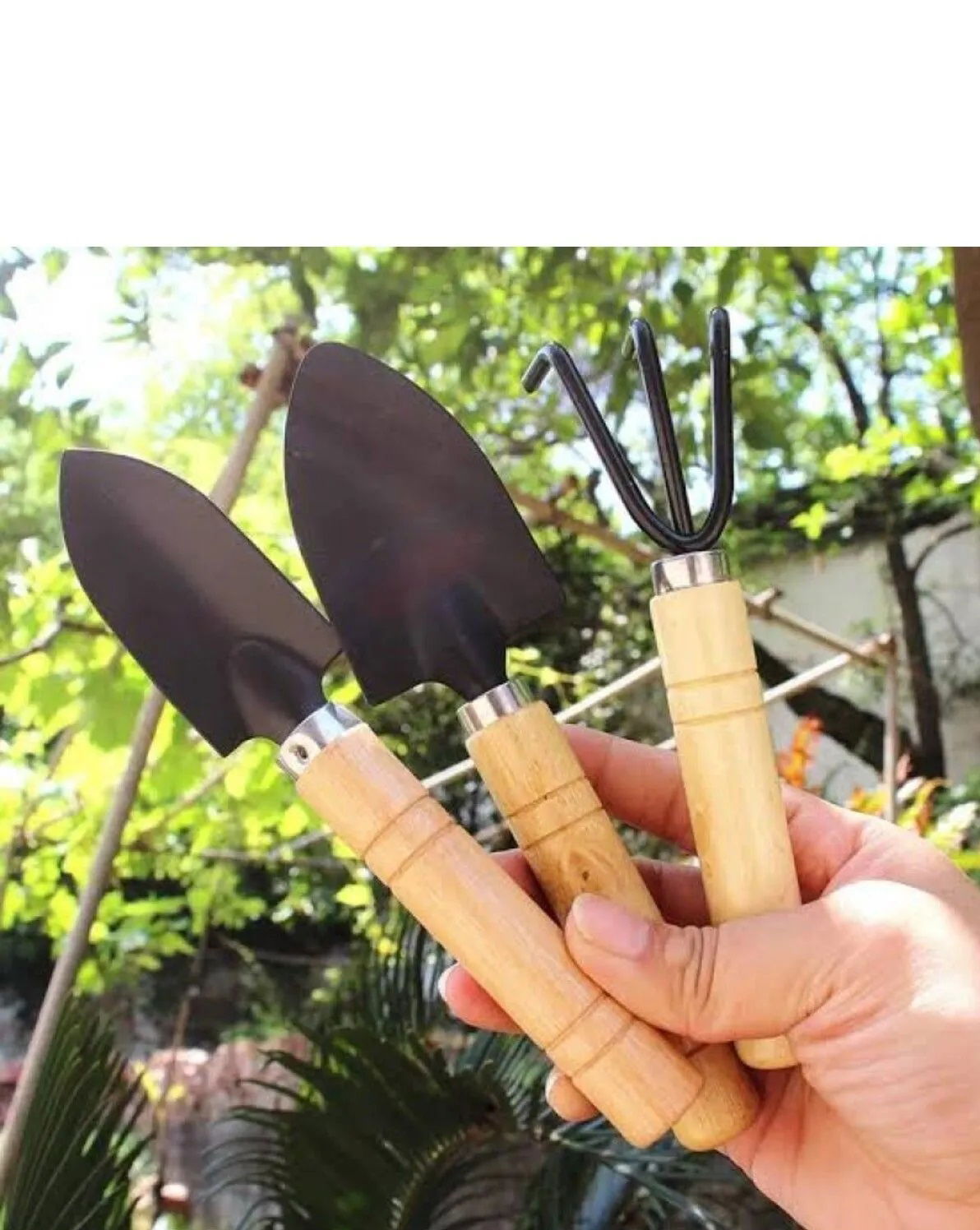 3 Piece Plant Hobby Set - Garden Potted Succulent Care Hoe-Rake-Shovel