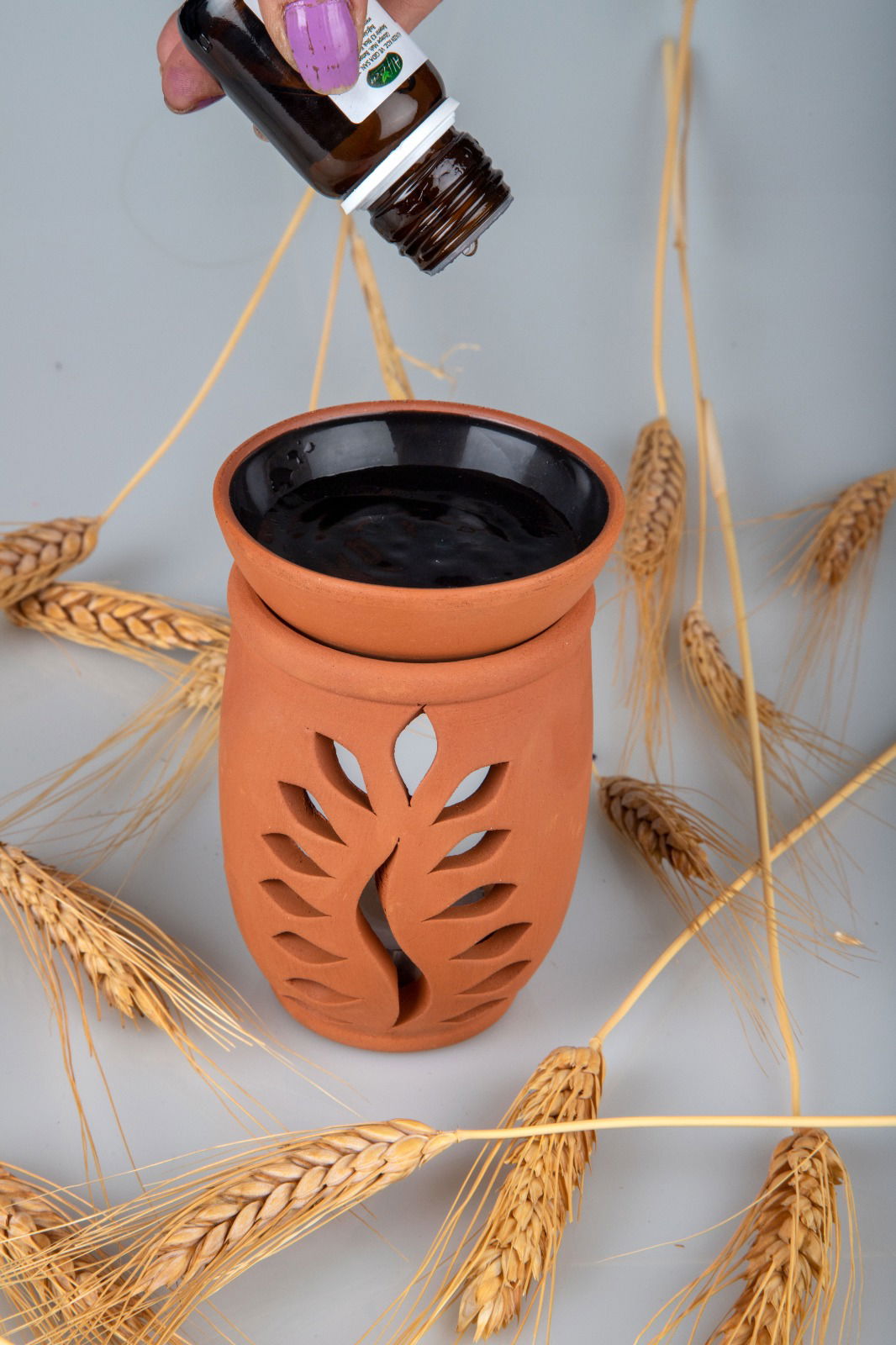 Leaf Model Handmade Pottery Censer Incense Holder