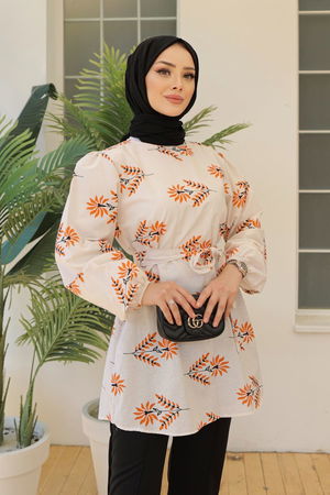 Patterned Tunic Orange