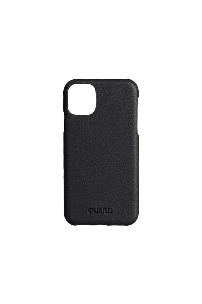 Matte Black iPhone 11 Genuine Leather Phone Case