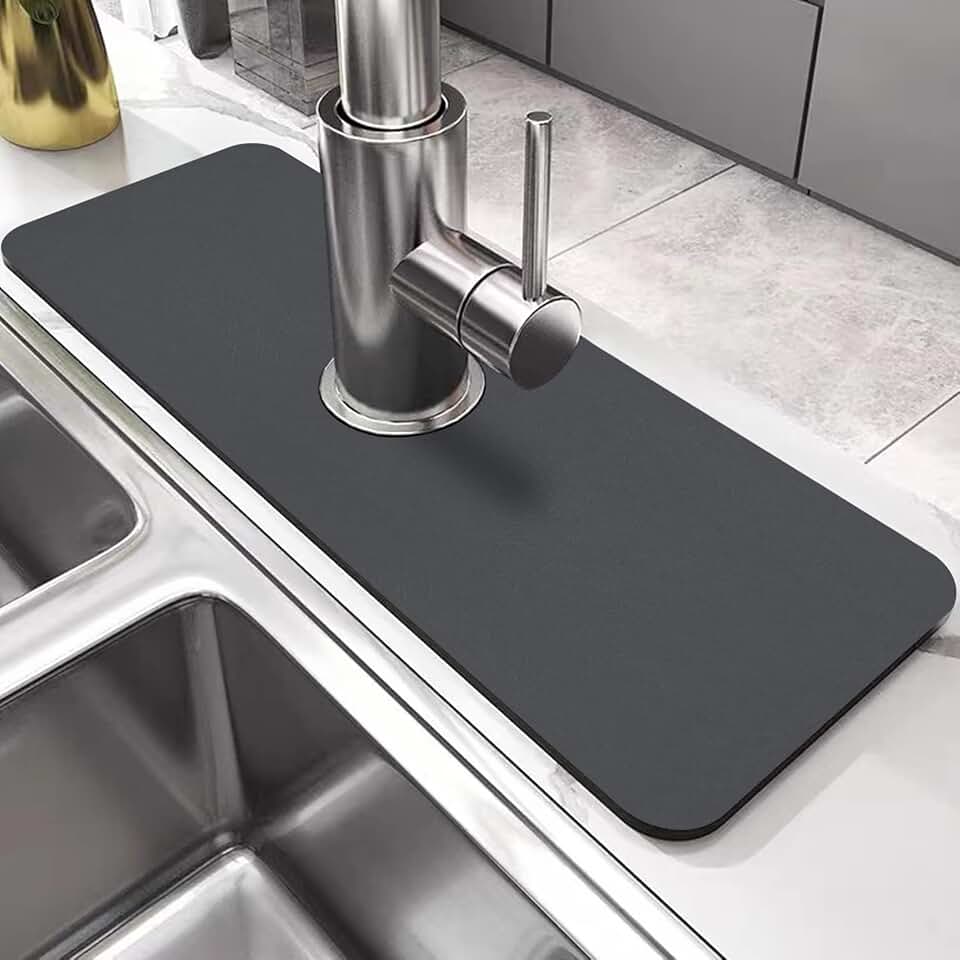 Water Absorbent Magic Kitchen Bathroom Faucet Mat Sink Edge Mat