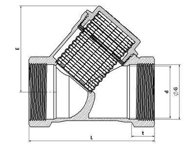 1'' Filter Strainer Strainer Brass