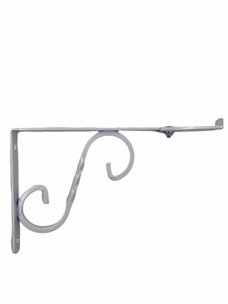 Adjustable Wrought Iron Shelf Bottom No:2 White 20X15